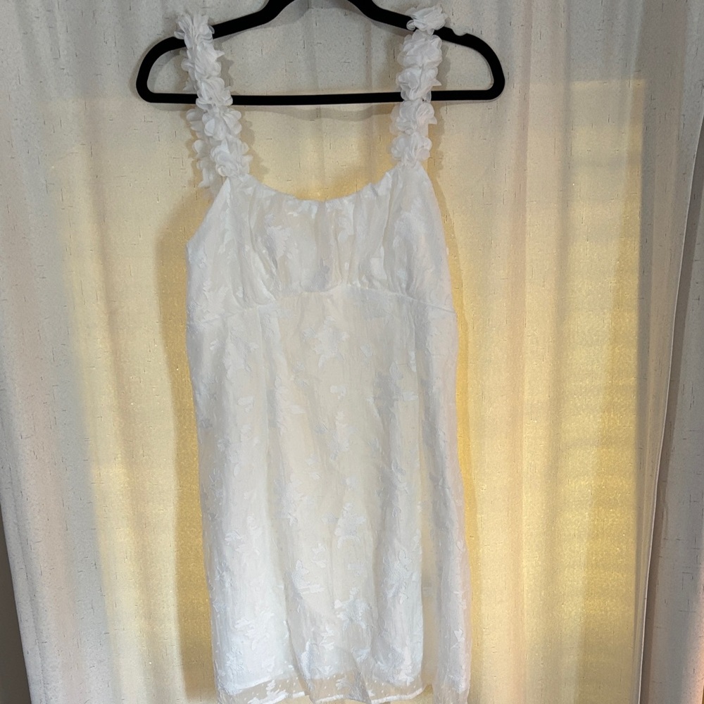 White Floral Lace Dress